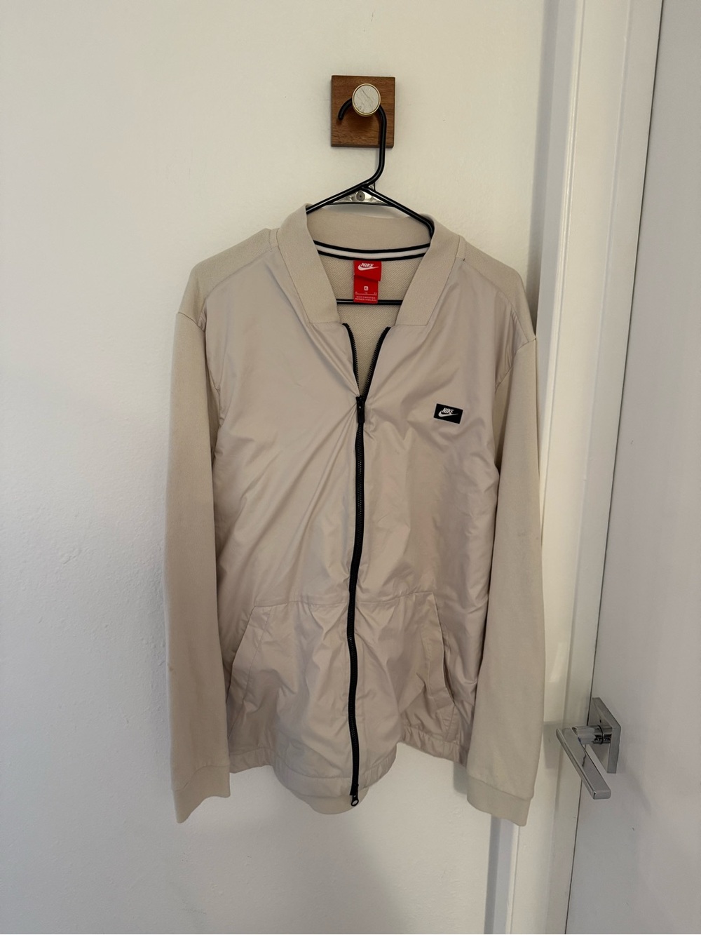 Nike Men’s Light Cream Jacket with Black Trim
